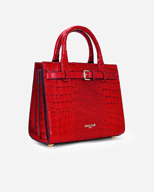 SEATTLE MINI RED CROC TOTE