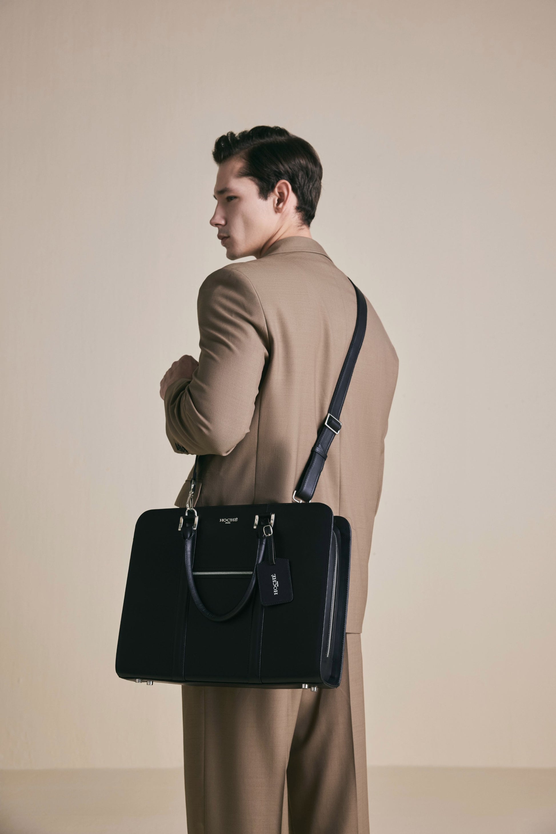 Genuine leather laptop bag for men