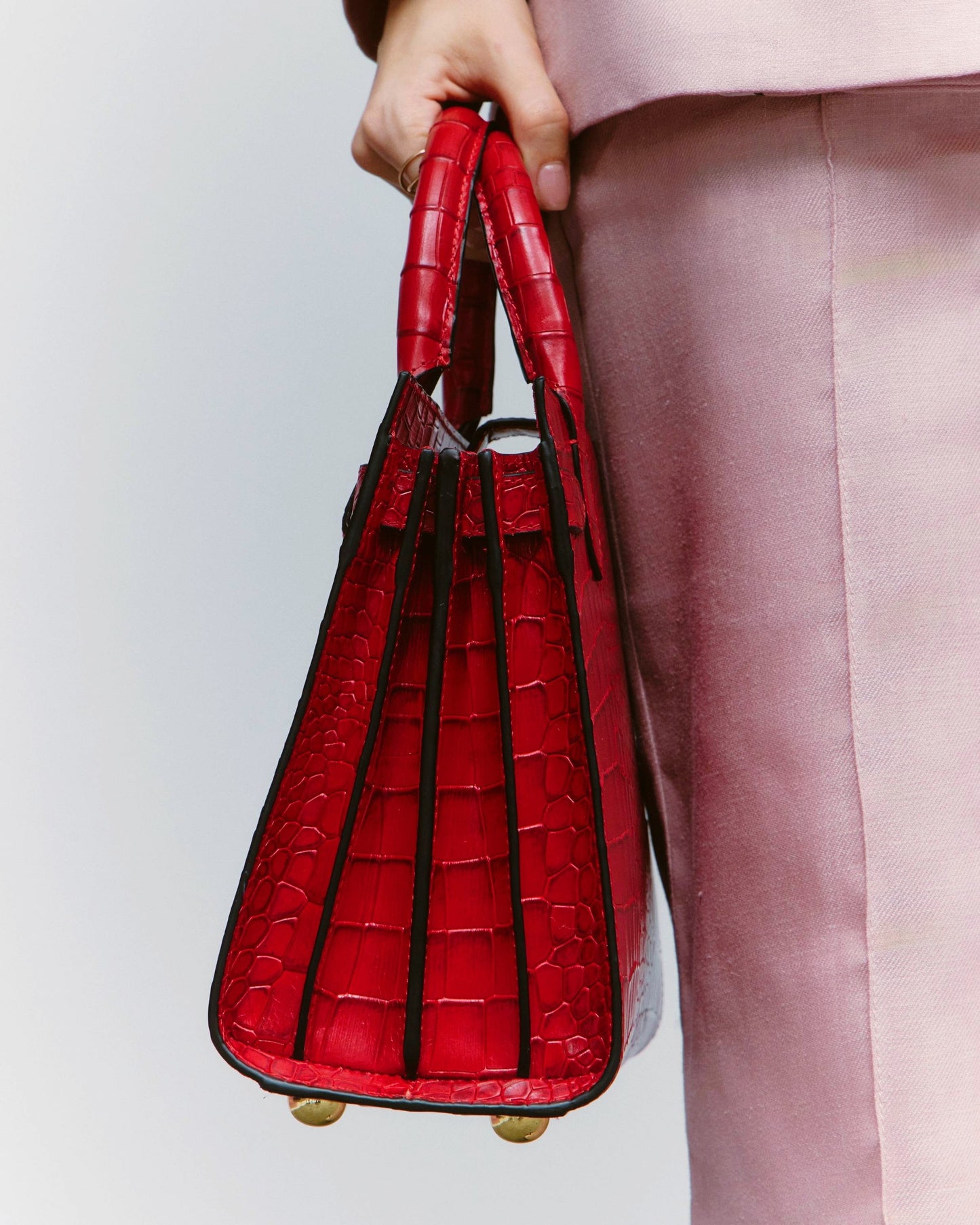 SEATTLE MINI RED CROC TOTE