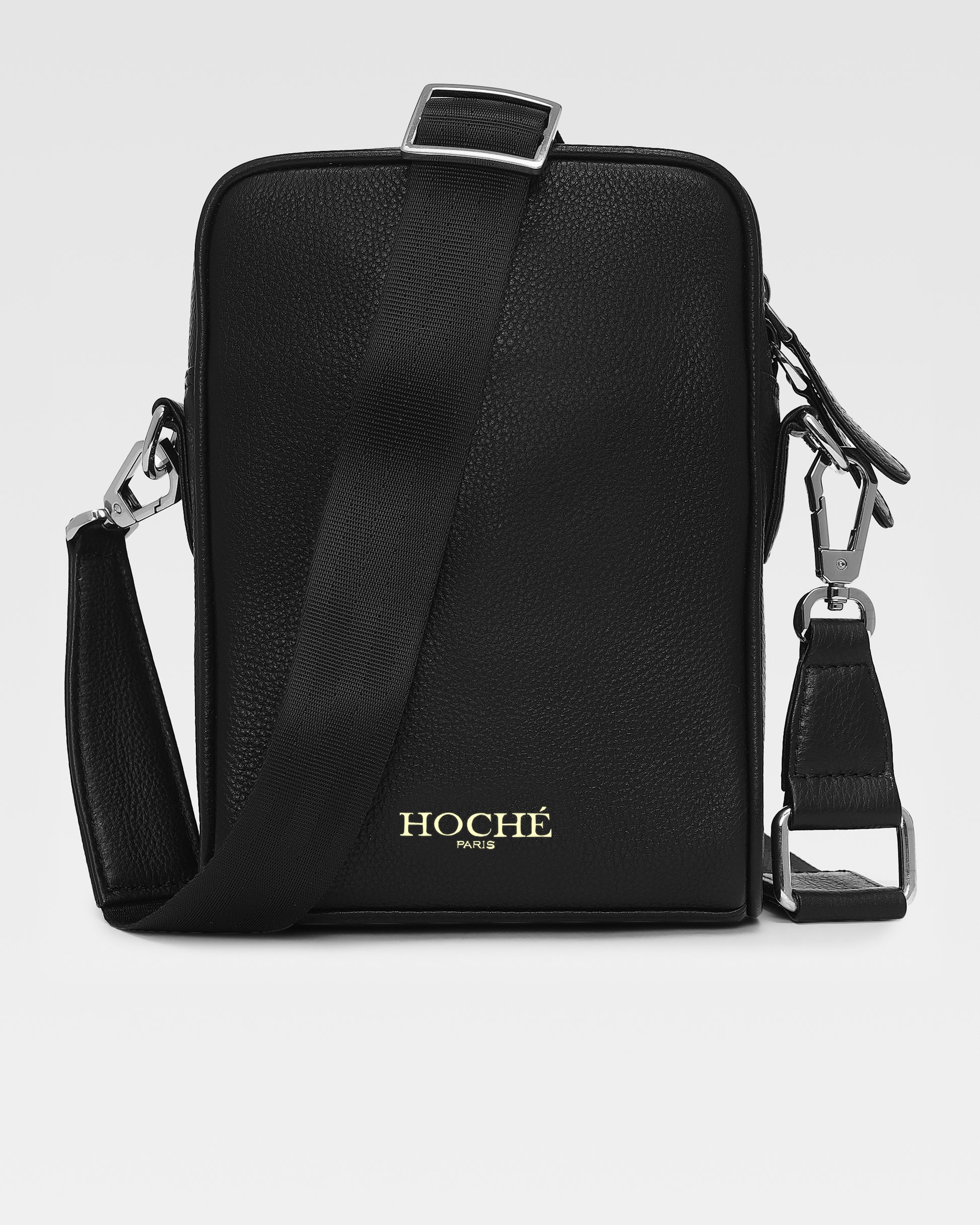 Back side of men sling bag in genuine leather – Grandeur by Hoche Paris